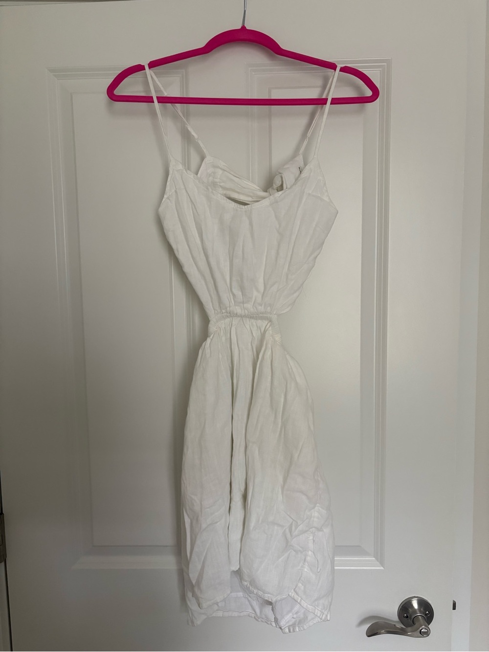 American Eagle Outfitters White Spaghetti-Strap Mini Dress